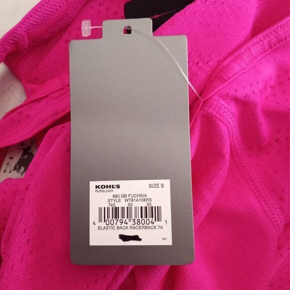 TEK GEAR Women's Tek Gear® Elastic Back Workout Tank NEON PINK SZ.S NWT. - Picture 6 of 6